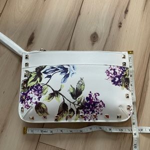 White House Black Market floral clutch